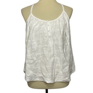 Philosophy Fringe Accent  Button Front Tank Top